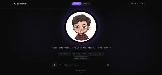 Screenshot of the talking site